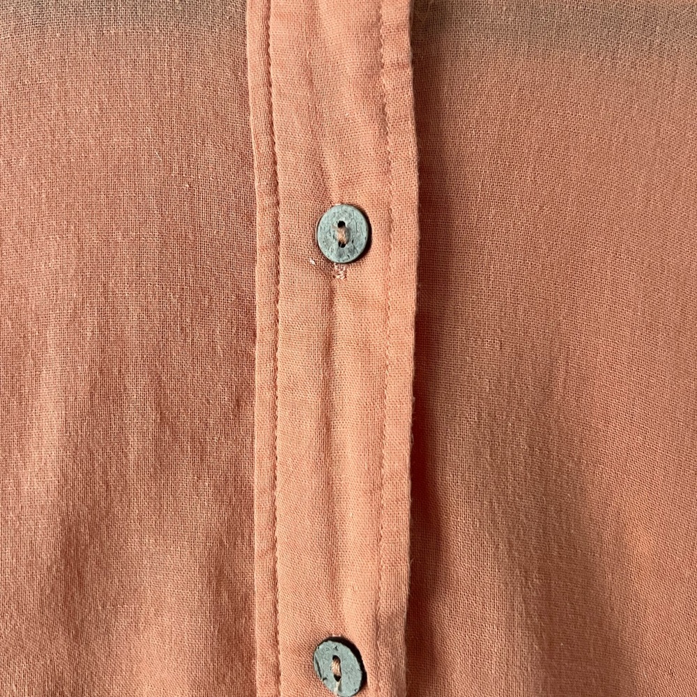 Free, People oversized, shirt, size large color is orange - Picture 3 of 7